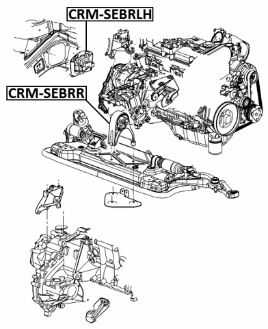 CRM-SEBRLH - LEFT ENGINE MOUNT