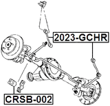 CRSB-002 - REAR STABILIZER BAR BUSH D13