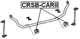 CRSB-CARII - FRONT STABILIZER BAR BUSH D25.6
