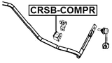 CRSB-COMPR - REAR STABILIZER BAR BUSH D19