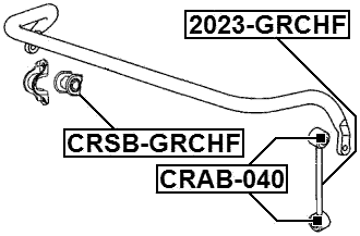CRSB-GRCHF - FRONT STABILIZER BAR BUSH D33.5