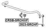 CRSB-GRCHIIIF - FRONT STABILIZER BAR BUSH D30
