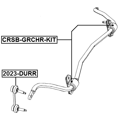 CRSB-GRCHR-KIT - REAR STABILIZER BAR BUSH KIT D23