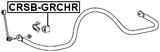 CRSB-GRCHR - REAR STABILIZER BAR BUSH D19.6
