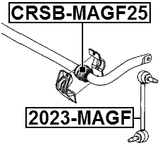 CRSB-MAGF25 - FRONT STABILIZER BAR BUSH D25