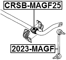 CRSB-MAGF25 - FRONT STABILIZER BAR BUSH D25