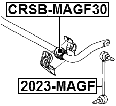 CRSB-MAGF30 - FRONT STABILIZER BAR BUSH D30