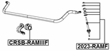 CRSB-RAMIIIF - FRONT STABILIZER BAR BUSH D29.3