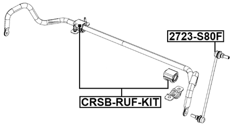 CRSB-RUF-KIT - FRONT STABILIZER BAR BUSH KIT (SET FOR TWO SIDES) D26.5
