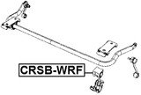 CRSB-WRF - FRONT STABILIZER BAR BUSH D30