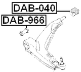 DAB-040 - REAR BUSHING, FRONT CONTROL ARM