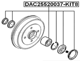 DAC25520037-KIT8 - REAR WHEEL BEARING REPAIR KIT 25X52X37