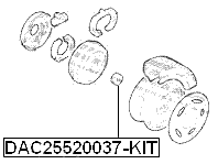 DAC25520037-KIT - REAR WHEEL BEARING REPAIR KIT 25X52X37