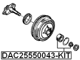 DAC25550043-KIT - REAR WHEEL BEARING REPAIR KIT 25X55X43