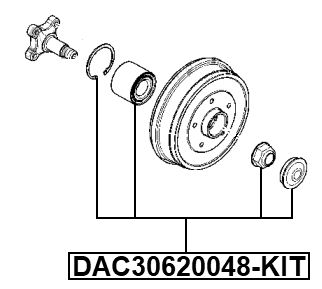 DAC30620048-KIT - REAR WHEEL BEARING REPAIR KIT 30X62X48