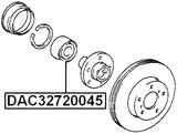 DAC32720045 - FRONT WHEEL BEARING 32X72X45
