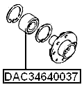 DAC34640037 - FRONT WHEEL BEARING 34X64X37