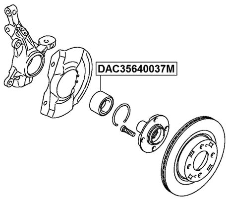 DAC35640037M - FRONT WHEEL BEARING 35X64X37
