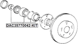 DAC35770042-KIT - FRONT WHEEL BEARING 35X77X42