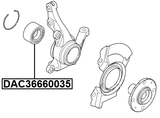 DAC36660035 - FRONT WHEEL BEARING 36X66X35