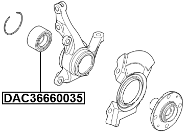 DAC36660035 - FRONT WHEEL BEARING 36X66X35
