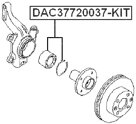 DAC37720037-KIT - FRONT WHEEL BEARING 37X72X37