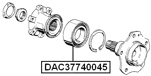 DAC37740045 - REAR WHEEL BEARING 37X74X45