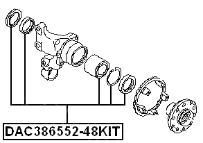 DAC386552-48KIT - REAR WHEEL BEARING 38X65X48X52