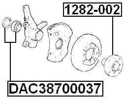 DAC38700037 - FRONT WHEEL BEARING 38X70X37