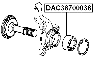 DAC38700038 - FRONT WHEEL BEARING 38X70X38