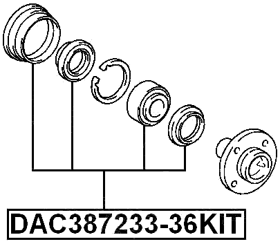 DAC387233-36KIT - FRONT WHEEL BEARING REPAIR KIT 38X72X33X36