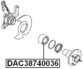DAC38740036 - FRONT WHEEL BEARING 38X74X36