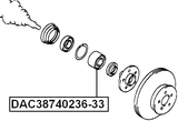 DAC38740236-33 - FRONT WHEEL BEARING 38X74X36X33