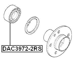 DAC3972-2RS - FRONT WHEEL BEARING 39X72X37X37