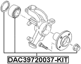 DAC39720037-KIT - FRONT WHEEL BEARING REPAIR KIT 39X72X37