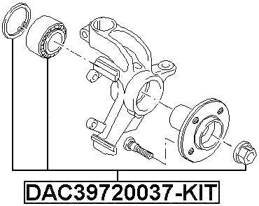 DAC39720037-KIT - FRONT WHEEL BEARING REPAIR KIT 39X72X37