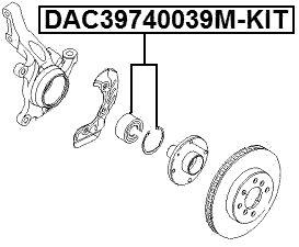 DAC39740039M-KIT - FRONT WHEEL BEARING REPAIR KIT 39X74X39
