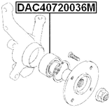 DAC40720036M - FRONT WHEEL BEARING 40X72X36
