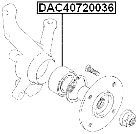DAC40720036 - FRONT WHEEL BEARING 40X72X36