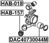 DAC40730044M - REAR WHEEL BEARING 40X73X44