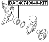 DAC40740040-KIT - FRONT WHEEL BEARING 40X74X40