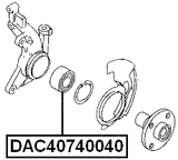 DAC40740040 - FRONT WHEEL BEARING 40X74X40