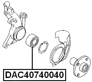 DAC40740040 - FRONT WHEEL BEARING 40X74X40
