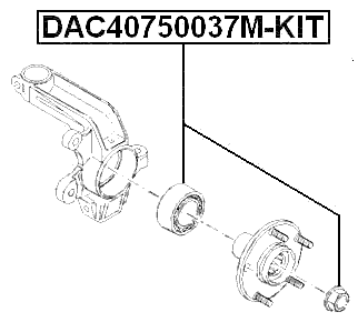 DAC40750037M-KIT - FRONT WHEEL BEARING 40X75X37