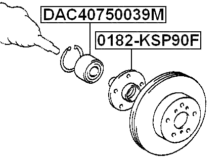 DAC40750039M - FRONT WHEEL BEARING 40X75X39