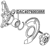DAC40760038M - FRONT WHEEL BEARING 40X76X38