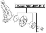DAC40780040M-KIT - FRONT WHEEL BEARING 40X78X40