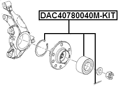 DAC40780040M-KIT - FRONT WHEEL BEARING 40X78X40