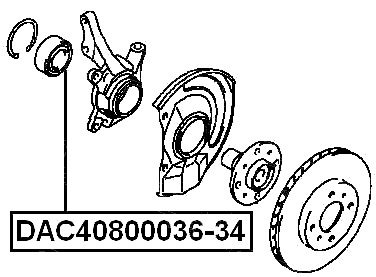 DAC40800036-34 - FRONT WHEEL BEARING 40X80X36X34