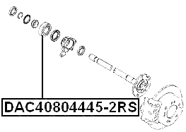 DAC40804445-2RS - REAR WHEEL BEARING 40X80X44X45
